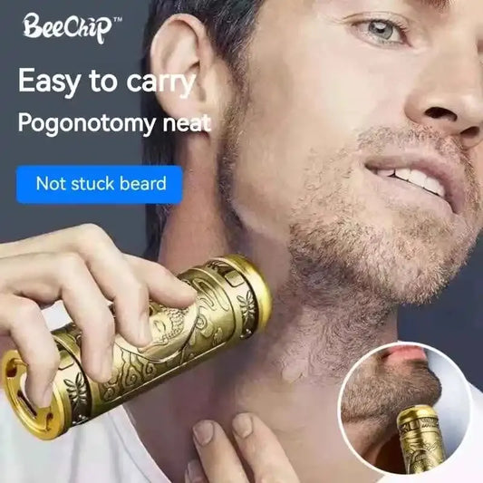 Afeitadora Eléctrica Portátil Dorada – Edición Buda